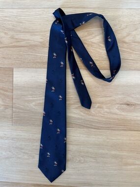 Vintage Balancine Disney Mickey Mouse Necktie Blue Novelty Tie Made in USA